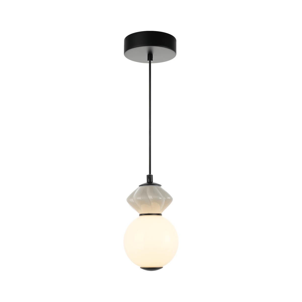 Lampa wisząca BALOS czarna matowa LED 1x5W Ciepła biel 550lm Italux