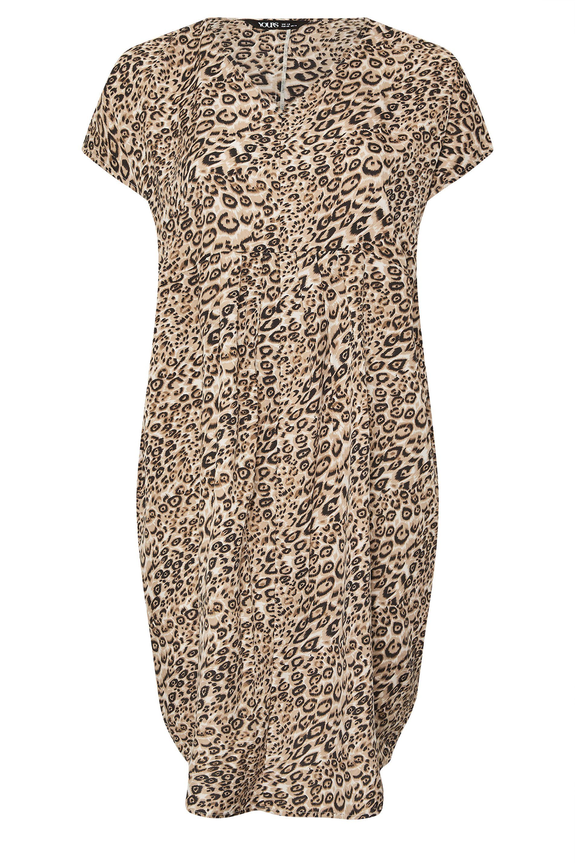 Yours Leopard Pleat Front Dress