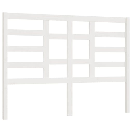 NNEVL Bed Headboard White 141x4x104 cm Solid Wood Pine