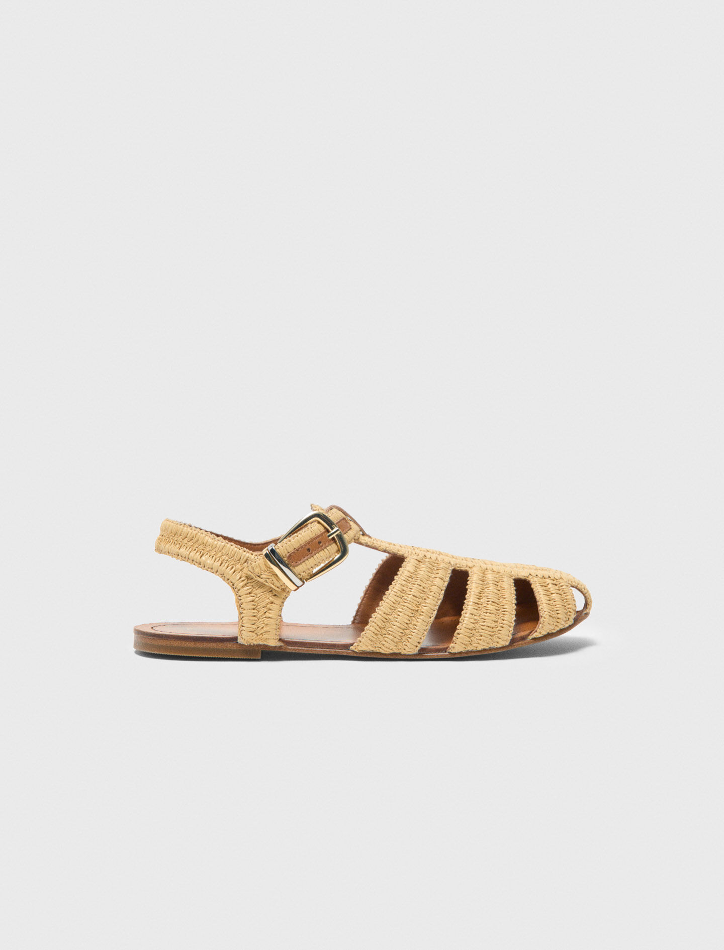 Sandales multibrides effet raphia