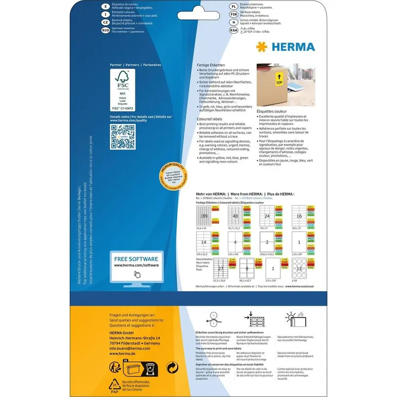 Etiketten 20er-Set Universal-Etiketten