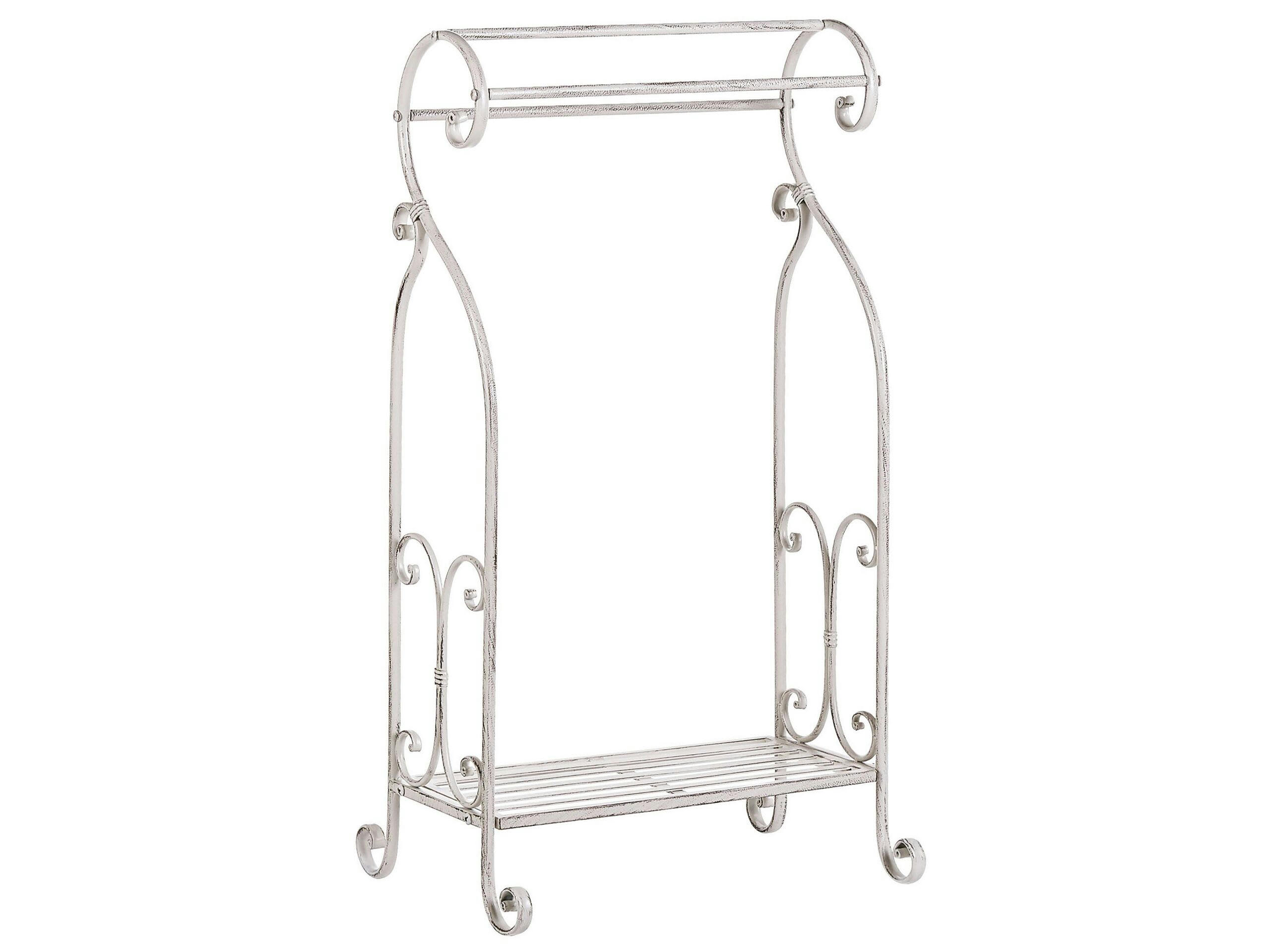 LINARES - Porte-serviettes en métal blanc