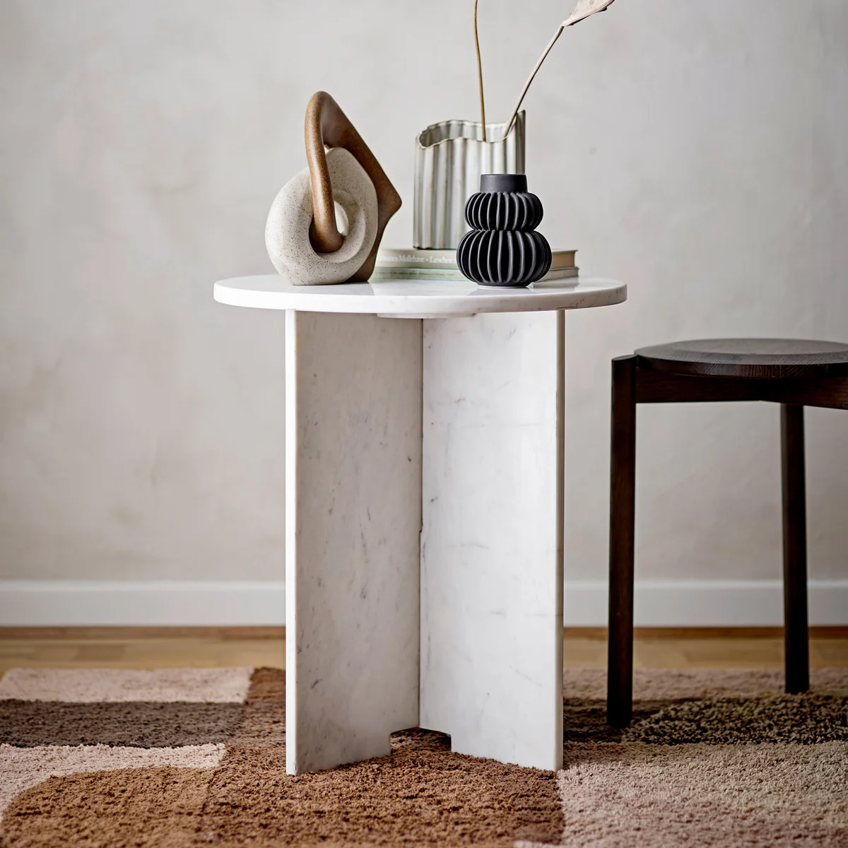 Bloomingville - Jasmia Beistelltisch, Ø 46 cm, weiß