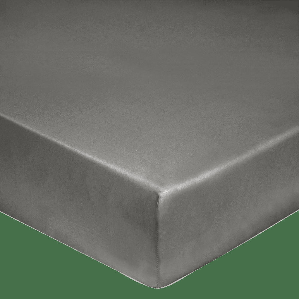 FLANDRES - Drap housse en coton lin lavé gris 90 x 190 cm