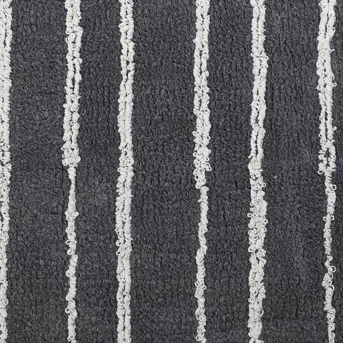 GRIMSBY - Tapis de bain ou descente de lit antidérapant gris perle 50x80 cm