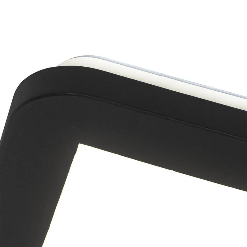 Qazqa ledpaneel steve zwart ge?ntegreerde led