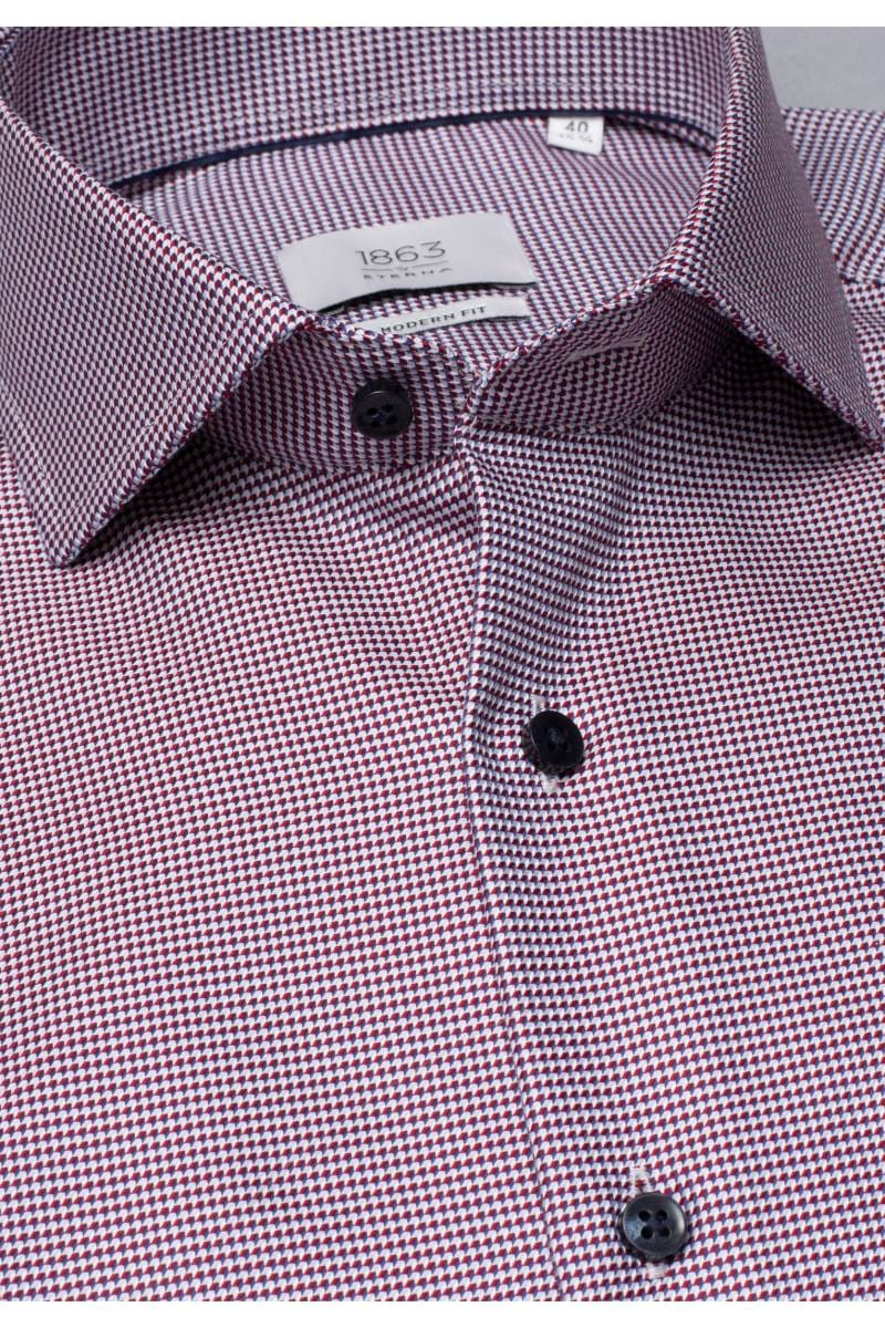 ETERNA 1863 Modern Fit Hemd chianti, Strukturiert