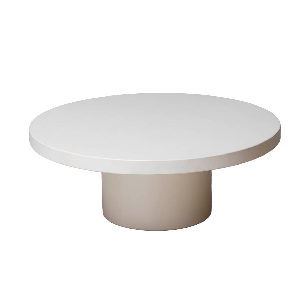 Giga Meubel Salontafel Eden - Rond Beige Eco-Composiet - 65x65x32cm
