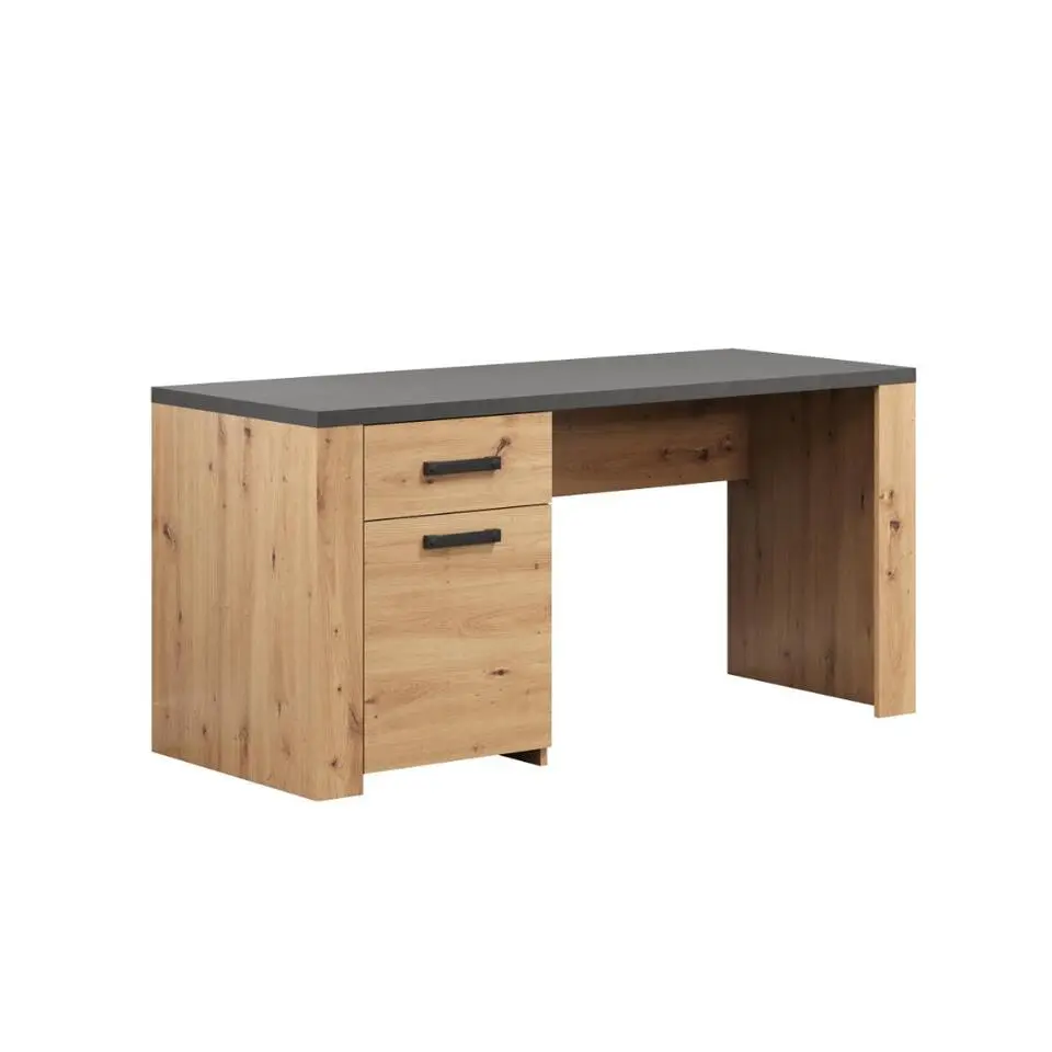 Hioshop Follow bureau 1 deur- 1 lade eiken decor