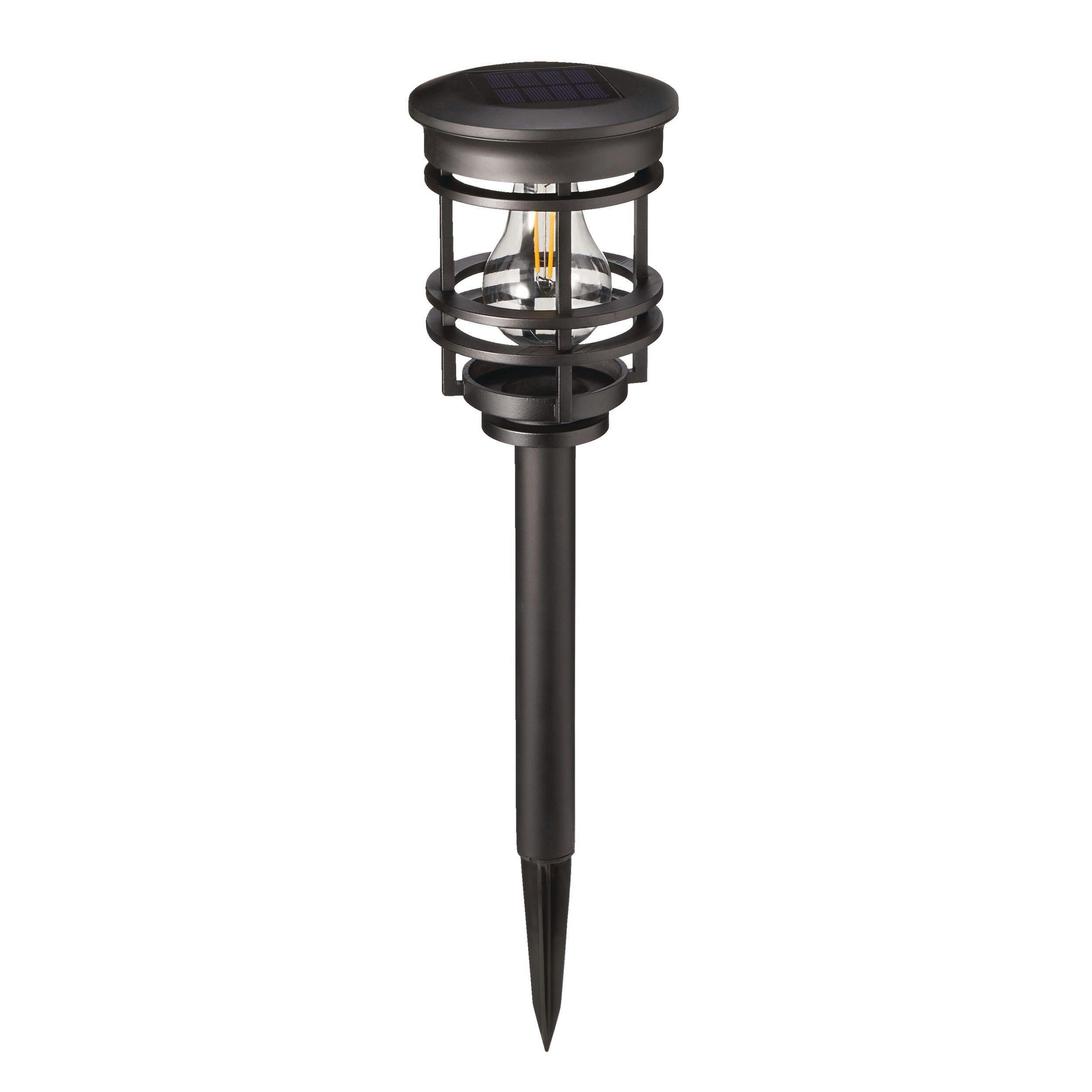 NOMA Outdoor Warm White LED Solar V-Filament Garden & Pathway Stake Light