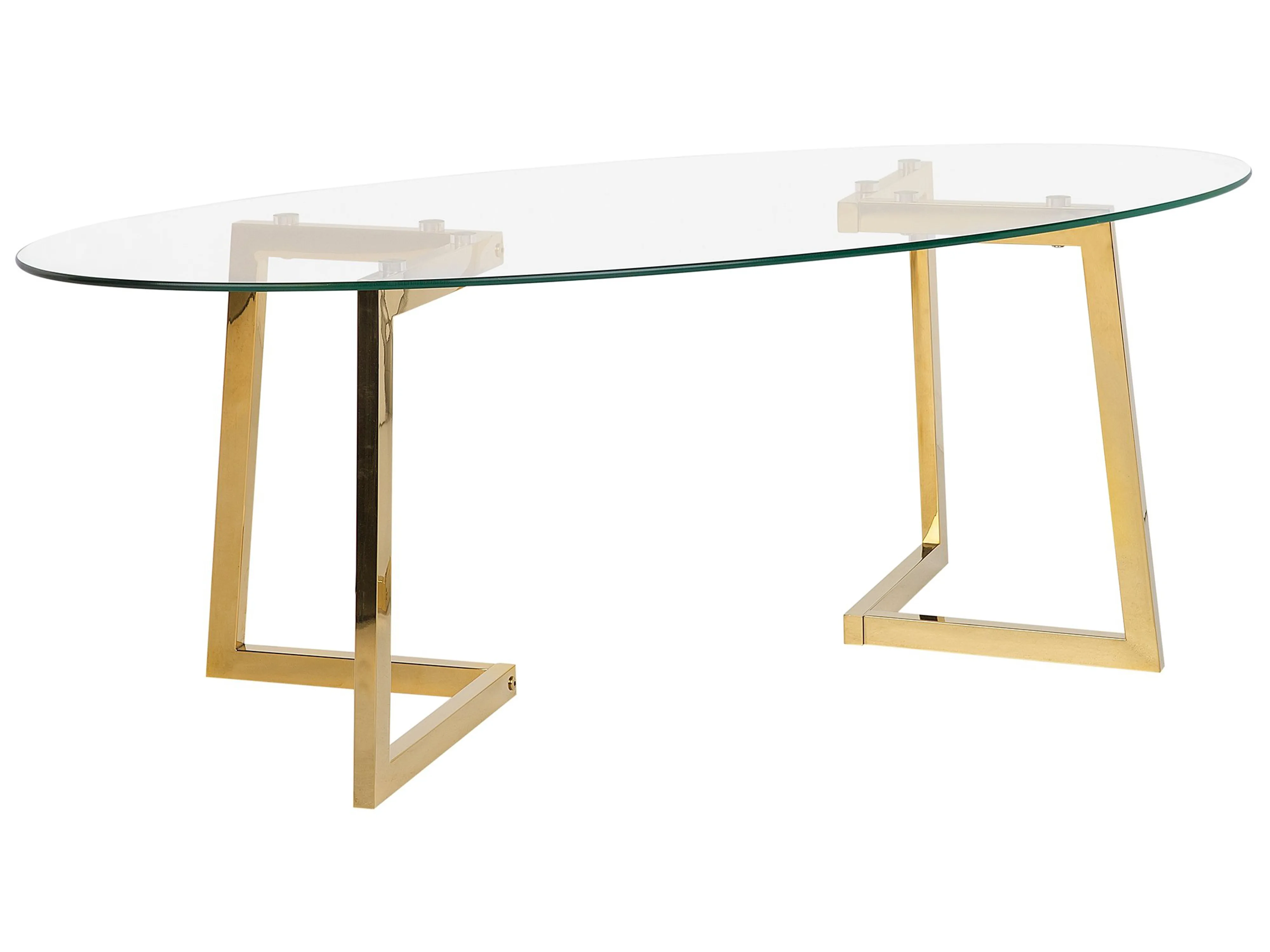 Coffee Table FRESNO Glass Gold