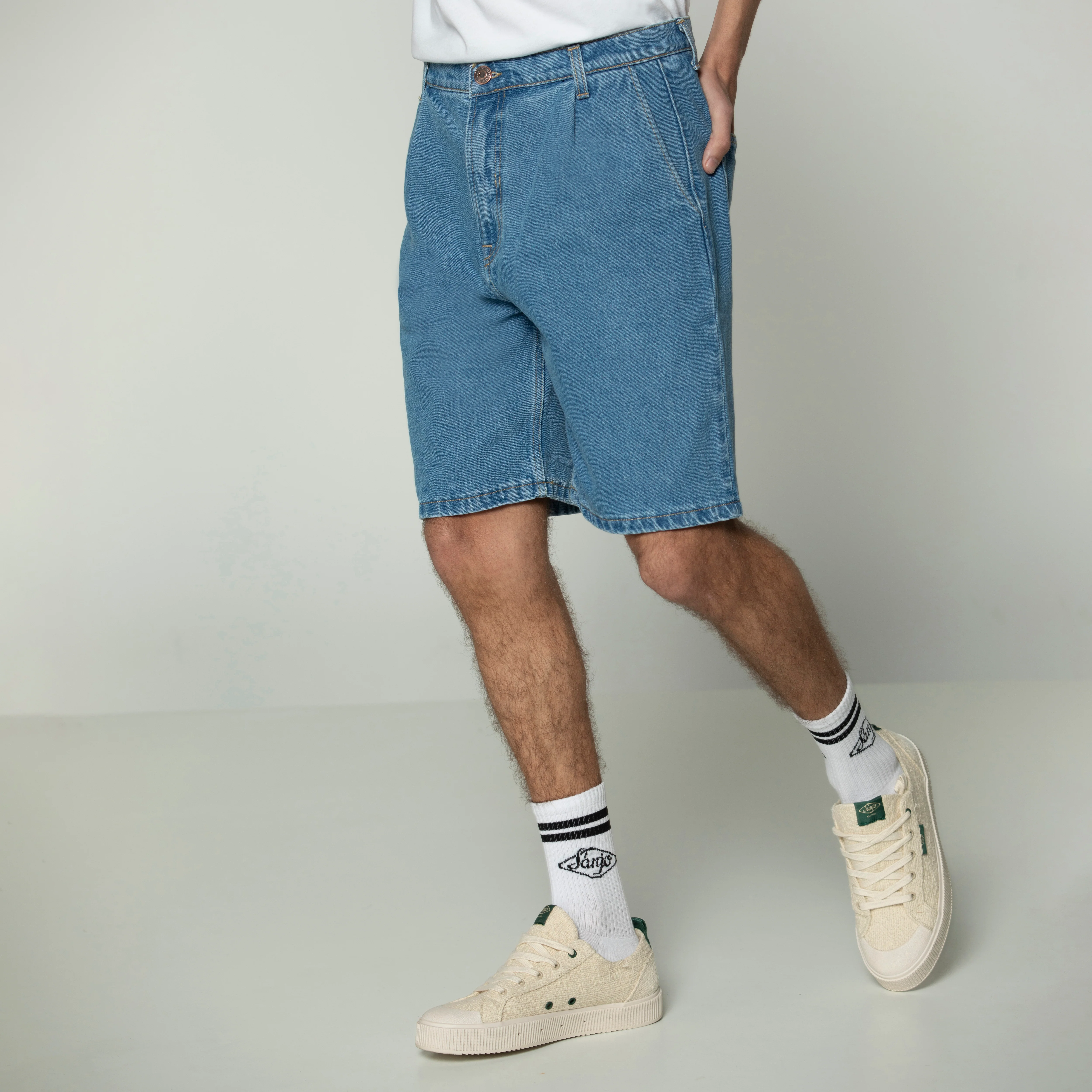 Sanjo Boxy Shorts // Medium Denim