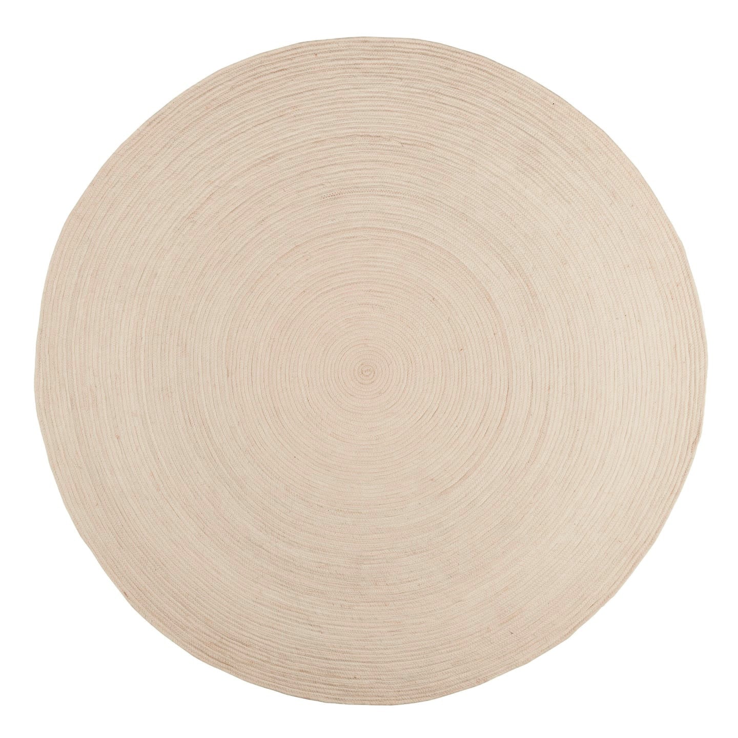 by fonQ Dots Wollen Vloerkleed Ø 240 cm - Crème