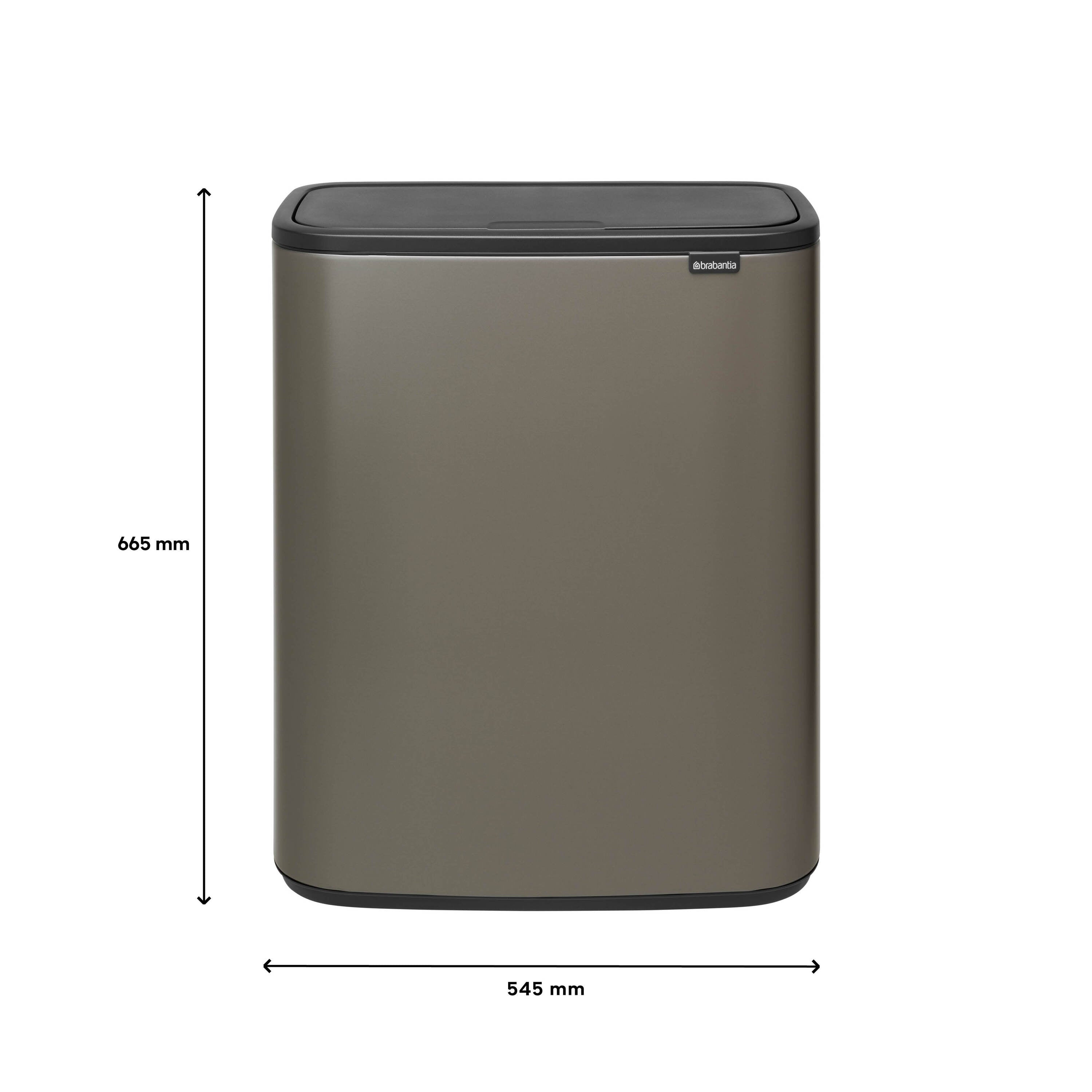 Brabantia Bo Touch Bin Afvalemmer 2 x 30 L - Platinum