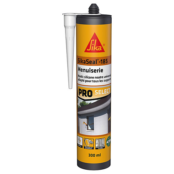 Mastic silicone Menuiserie SikaSeal 185 Anthracite 300ml