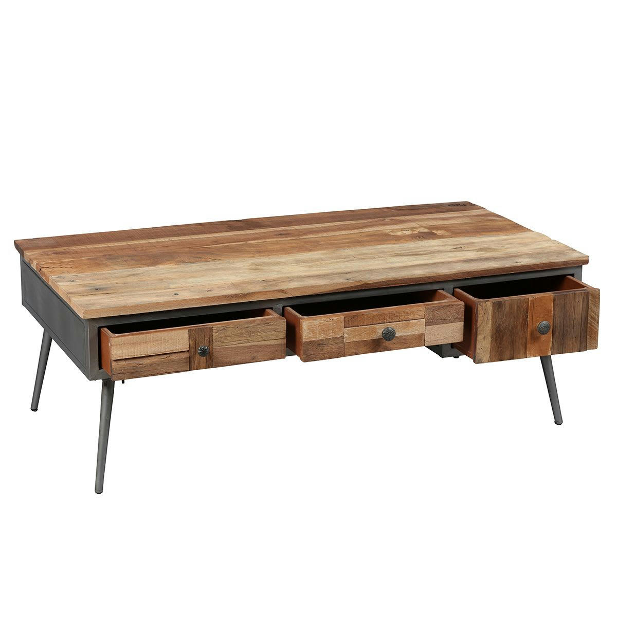 LEONARD - Table  basse rectangulaire avec tiroirs