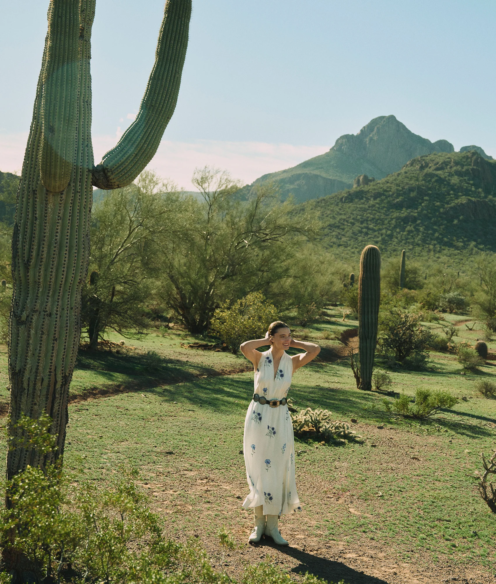 Lela Rose x Lucchese Robin - White + Blue