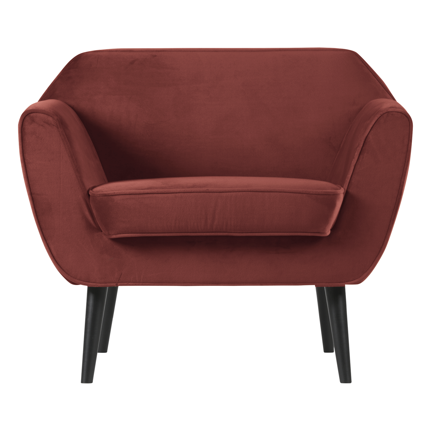 WOOOD fauteuil Rocco - Velvet - Bordeauxrood- 75x92x81