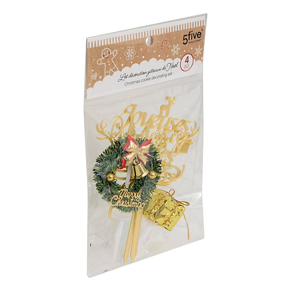 Lot de 4 décorations pâtisserie Noël - Multicolore- 5five
