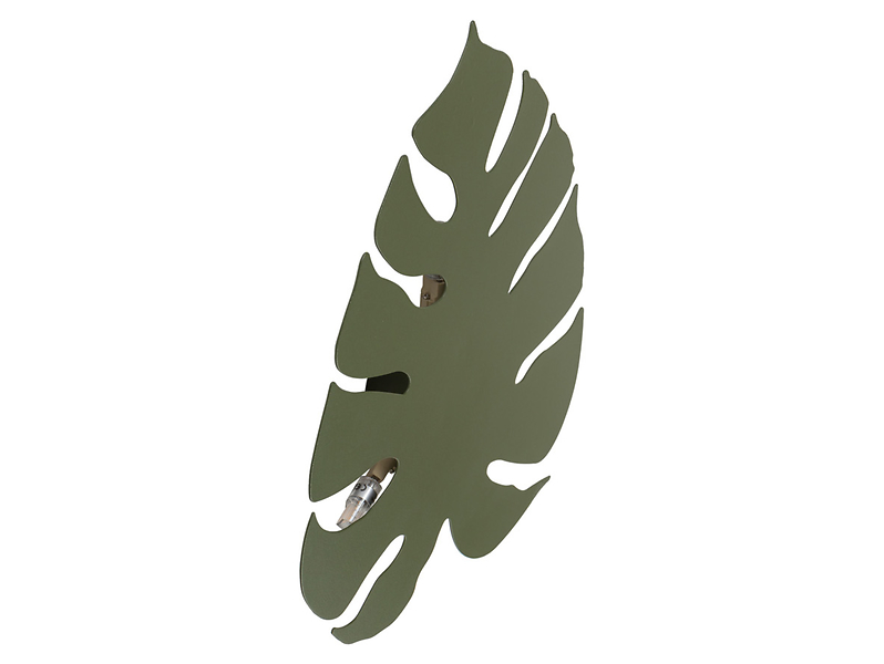 Kinkiet Monstera 4-punktowy metalowy zielony
