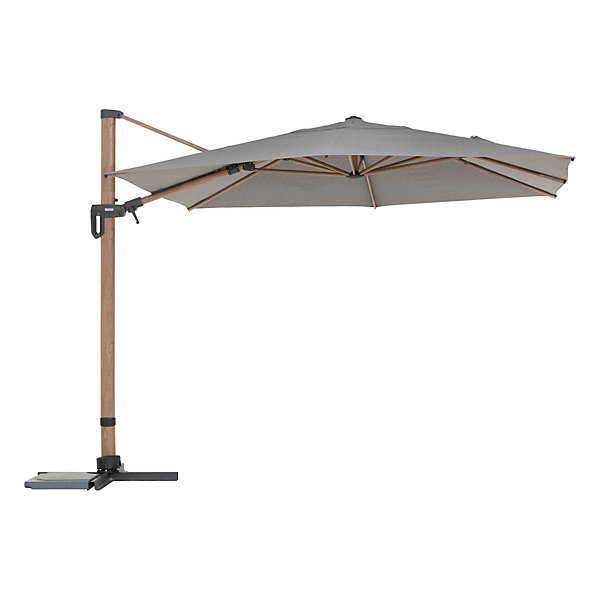 Parasol déporté Tikeo platine 4,2x 3m - Hespéride