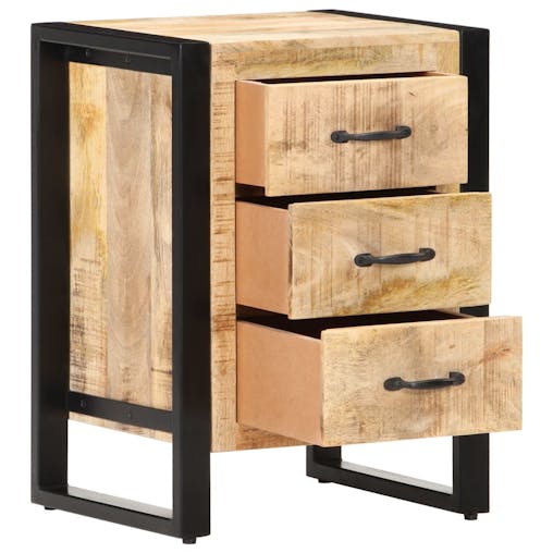 NNEVL Bedside Cabinet 40x35x55 cm Solid Mango Wood