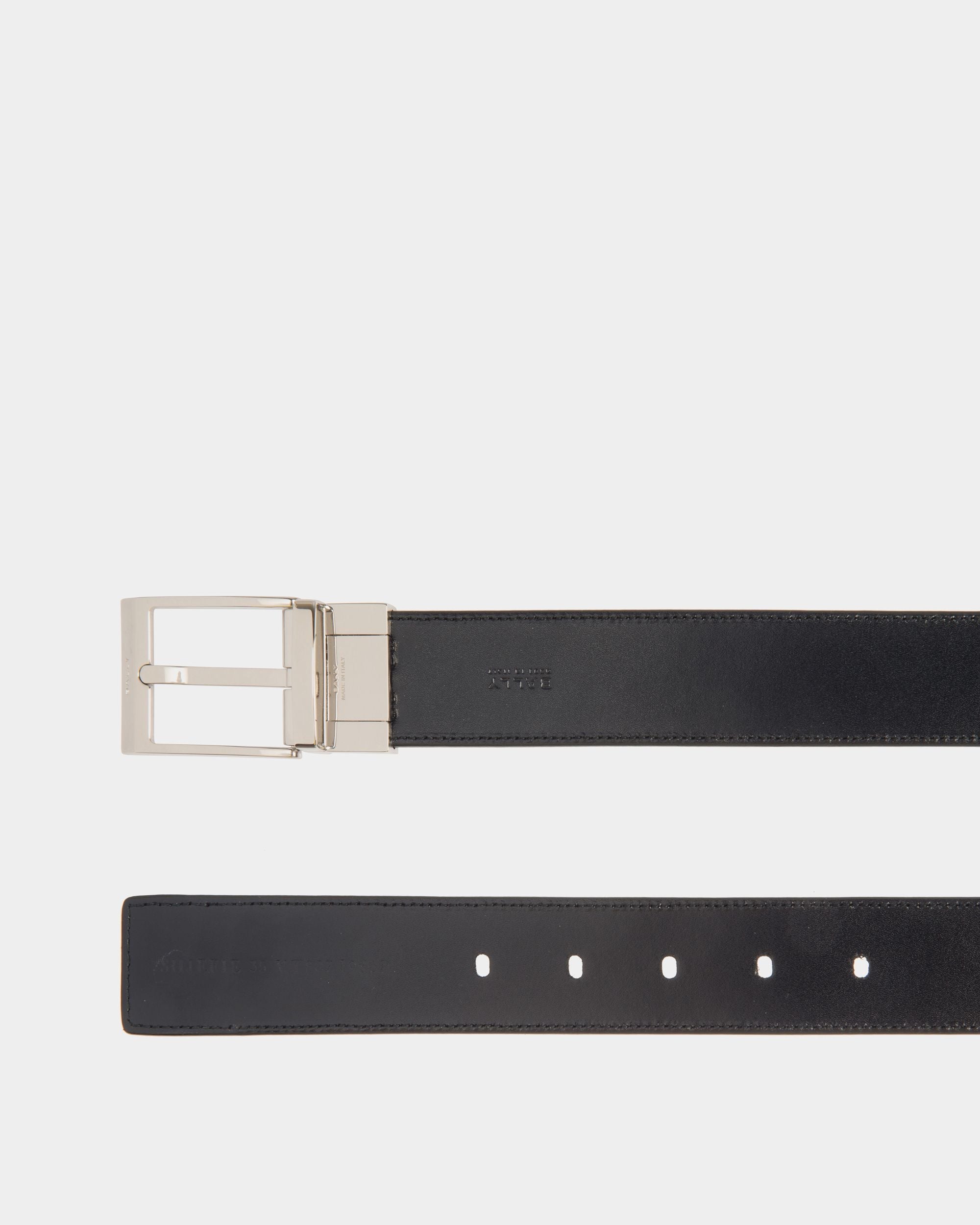 Shiffie 35 mm Verstellbarer Wendegürtel Aus Leder In Schwarz Und Navy Blue
