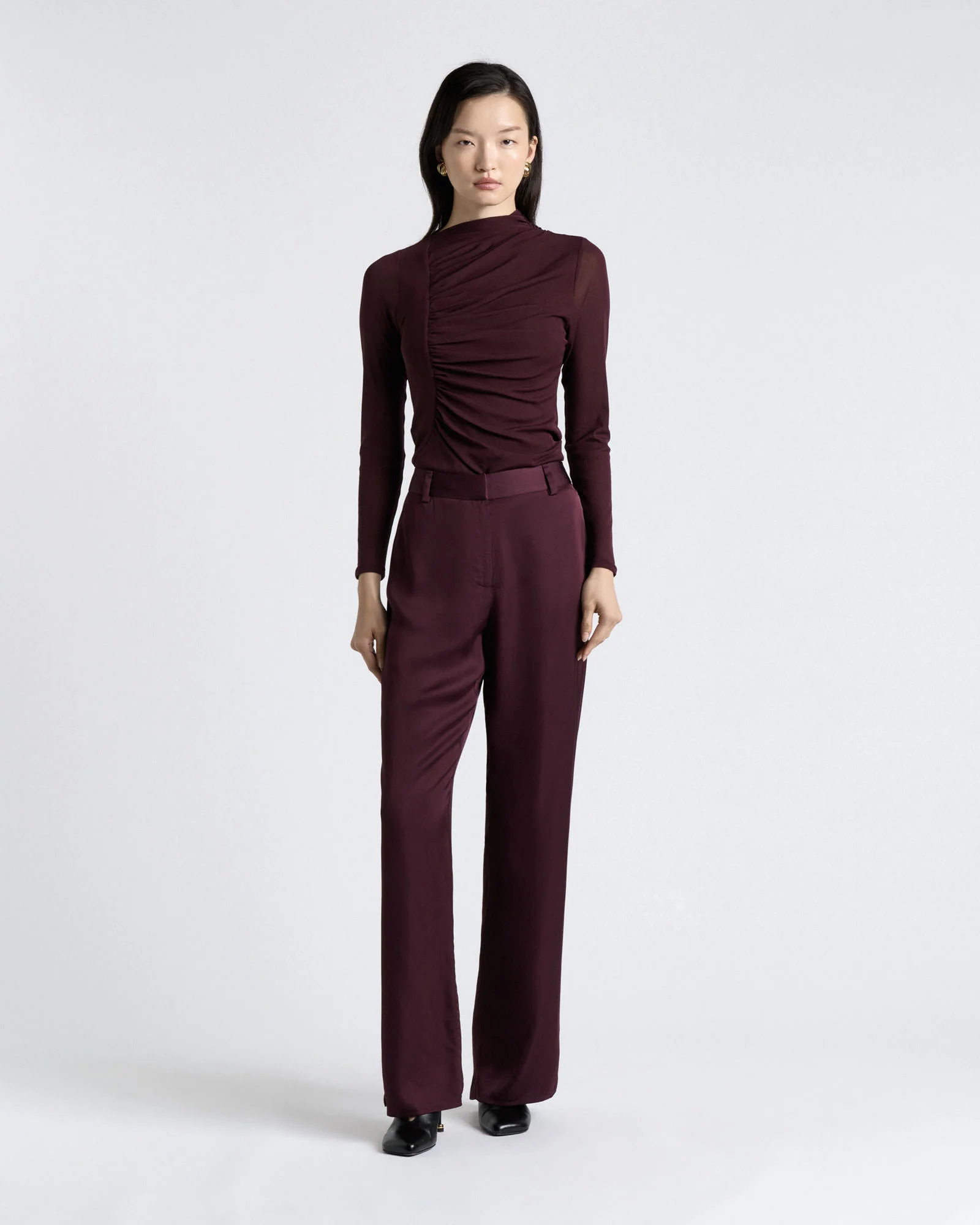 Viscose Satin Wide Leg Pant