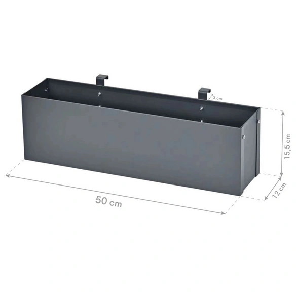 Pflanzkasten »Planum«, BxHxT: 50 x 15,5 x 12 cm, Stahl, anthrazit