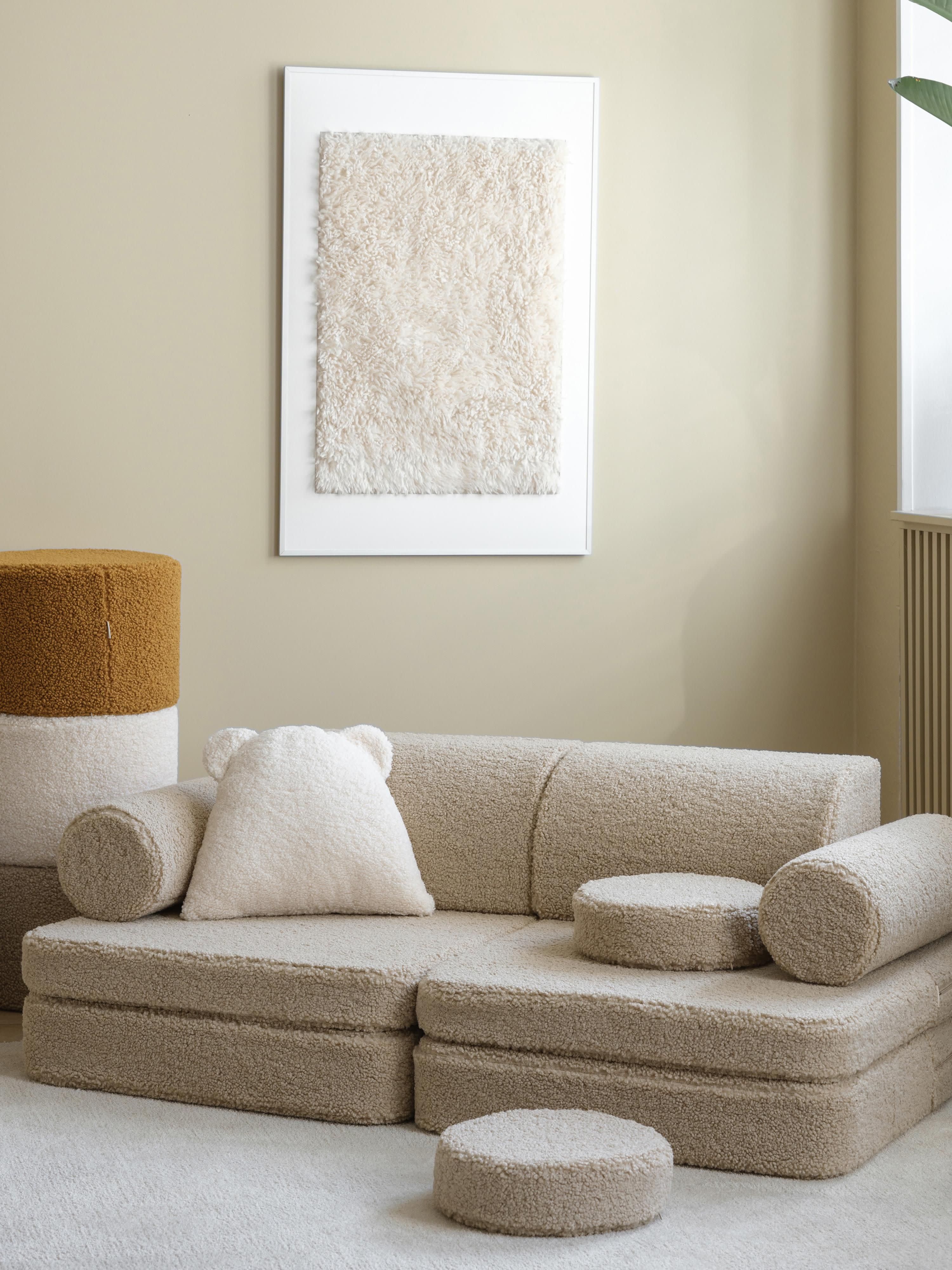 Modulares Teddy-Spielsofa Sugar, handgefertigt