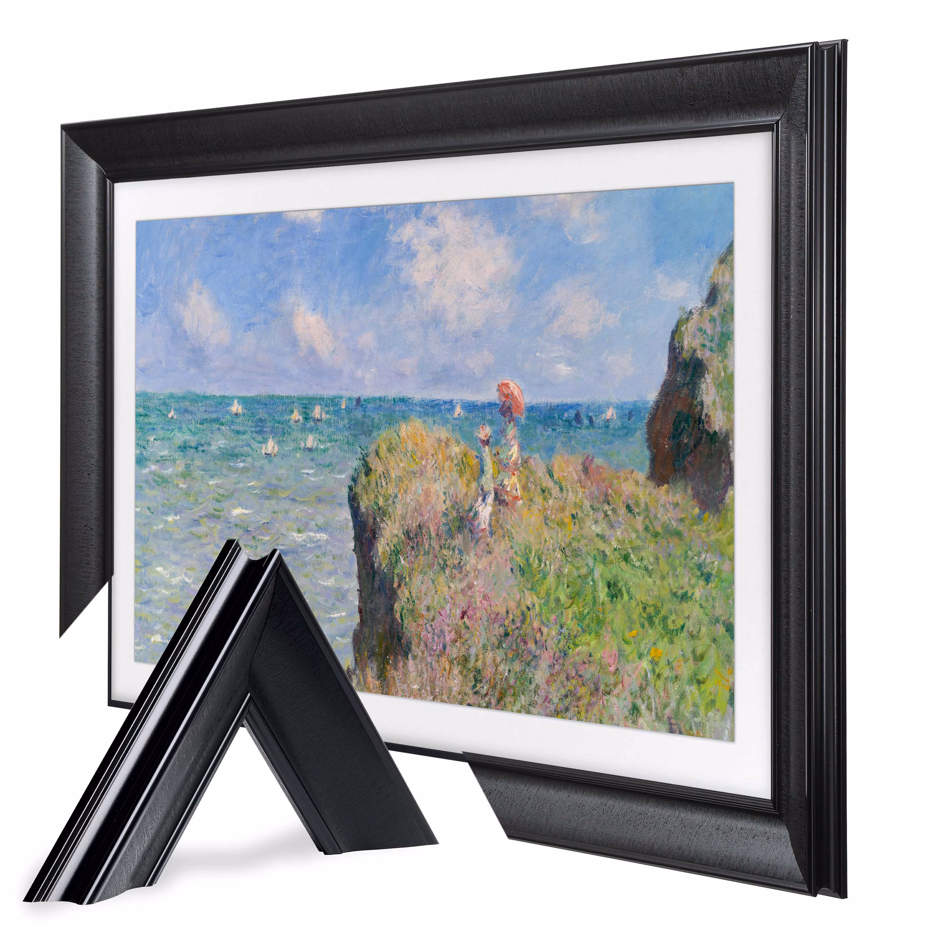 Modern Black TV Frame, Fits All TV Brands, Customizable