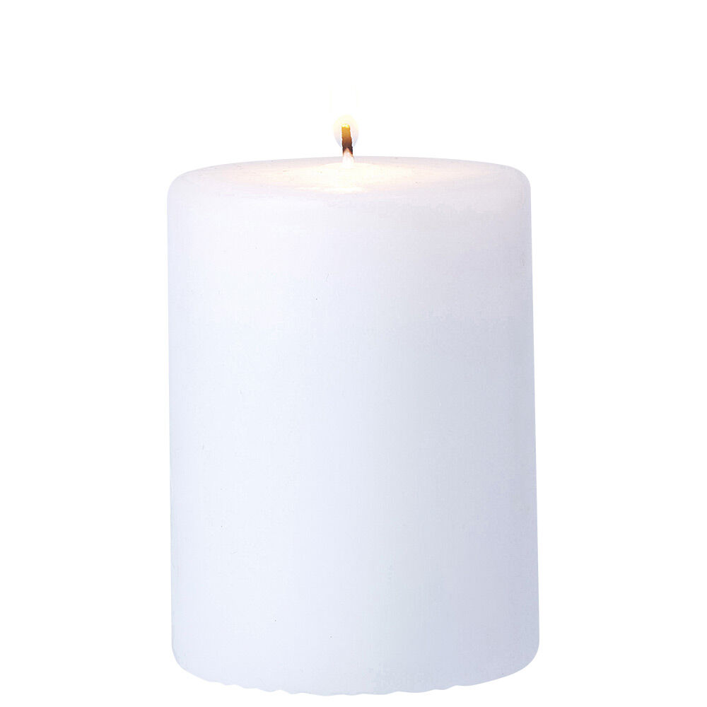 Bougie pilier blanche Ø7xH10 cm