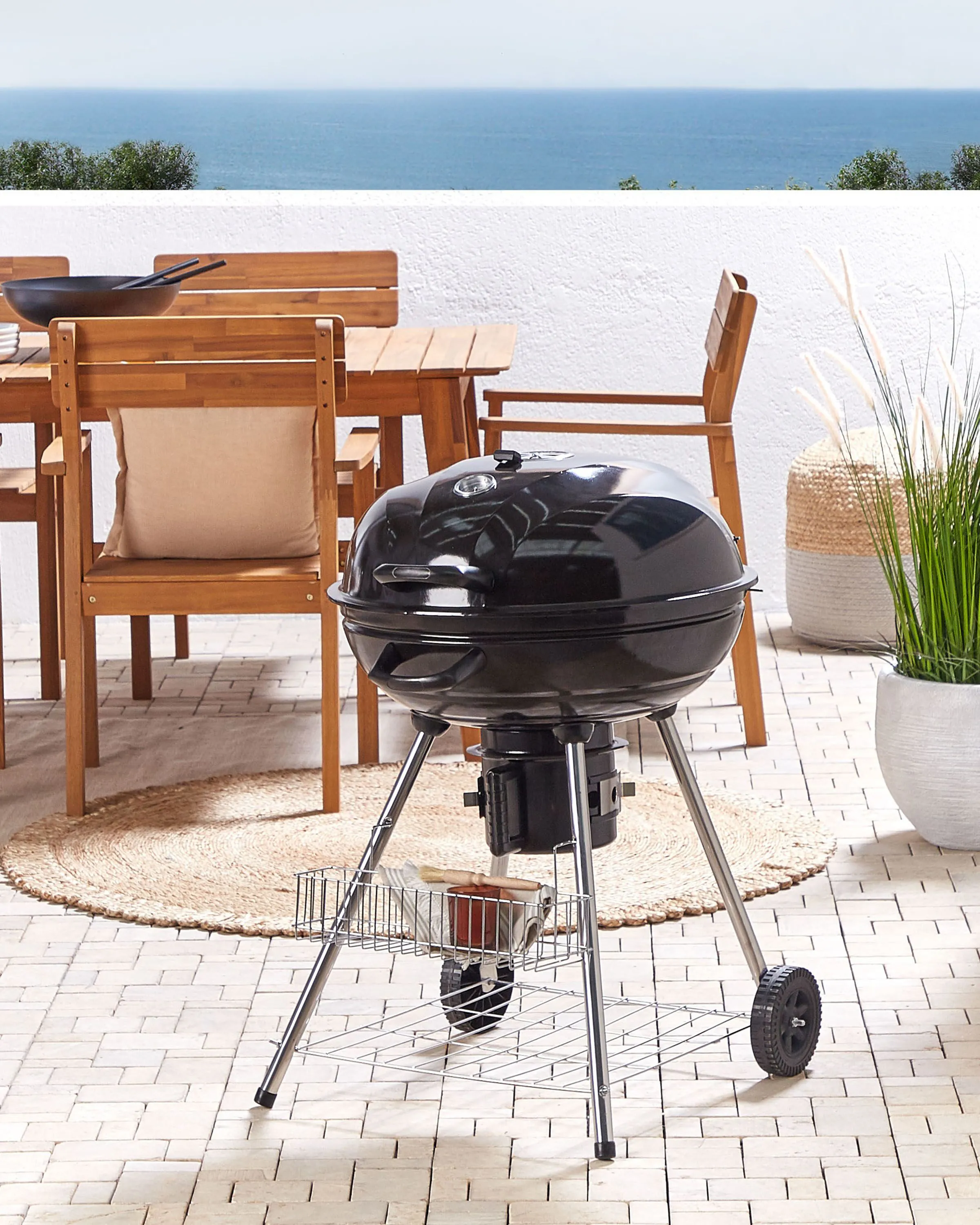 Charcoal BBQ Grill MARAPI Metal Black