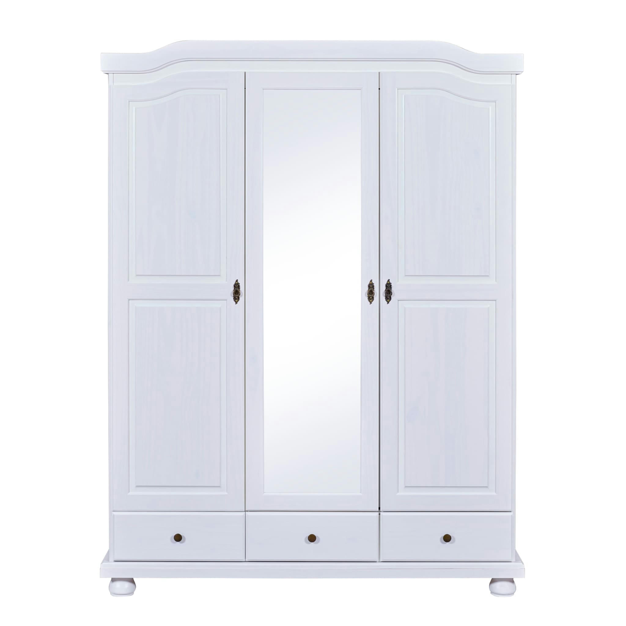 - Armoire en bois massif 3 portes 3 tiroirs