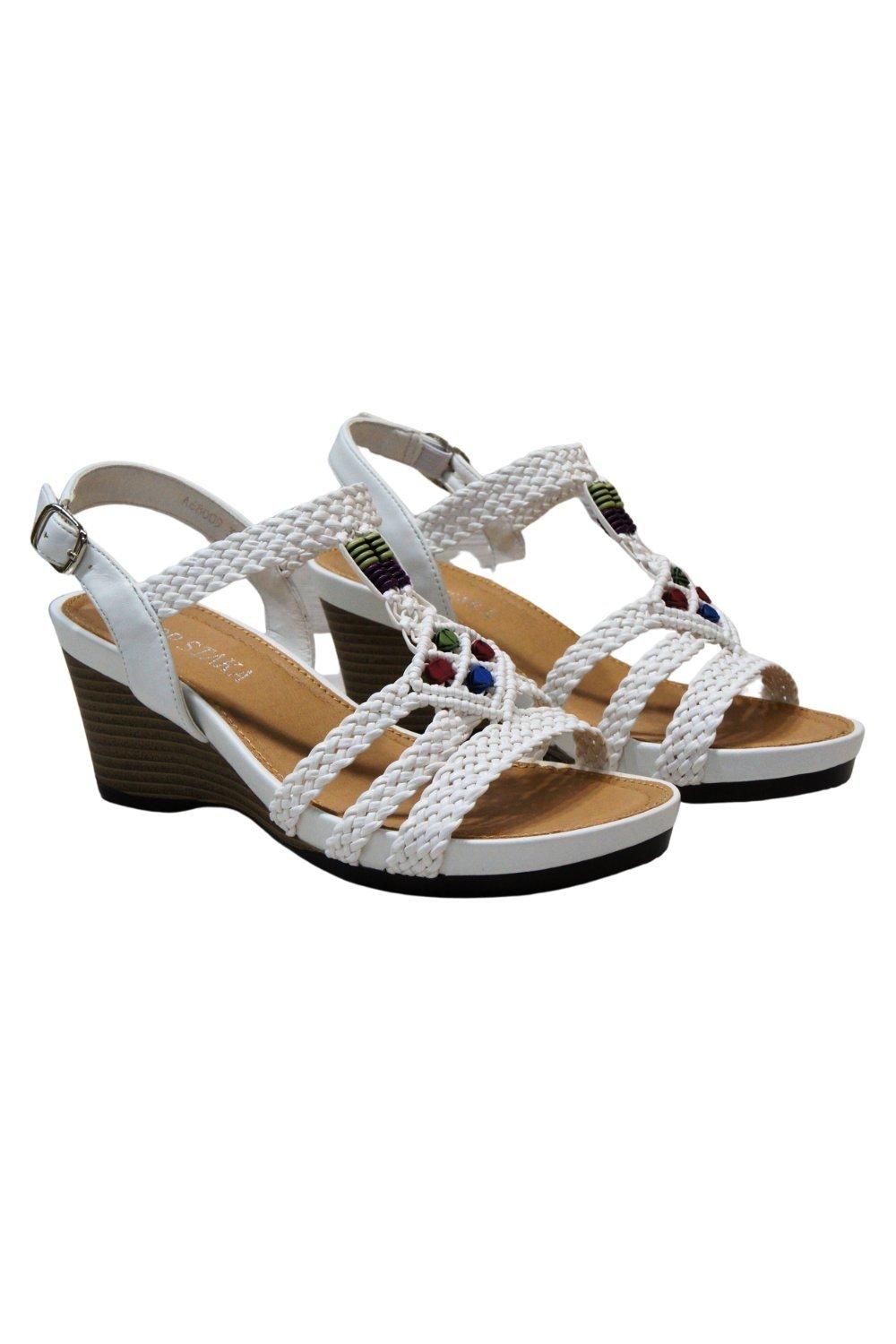 IVACHY Buckle Bohemian Style Wedges