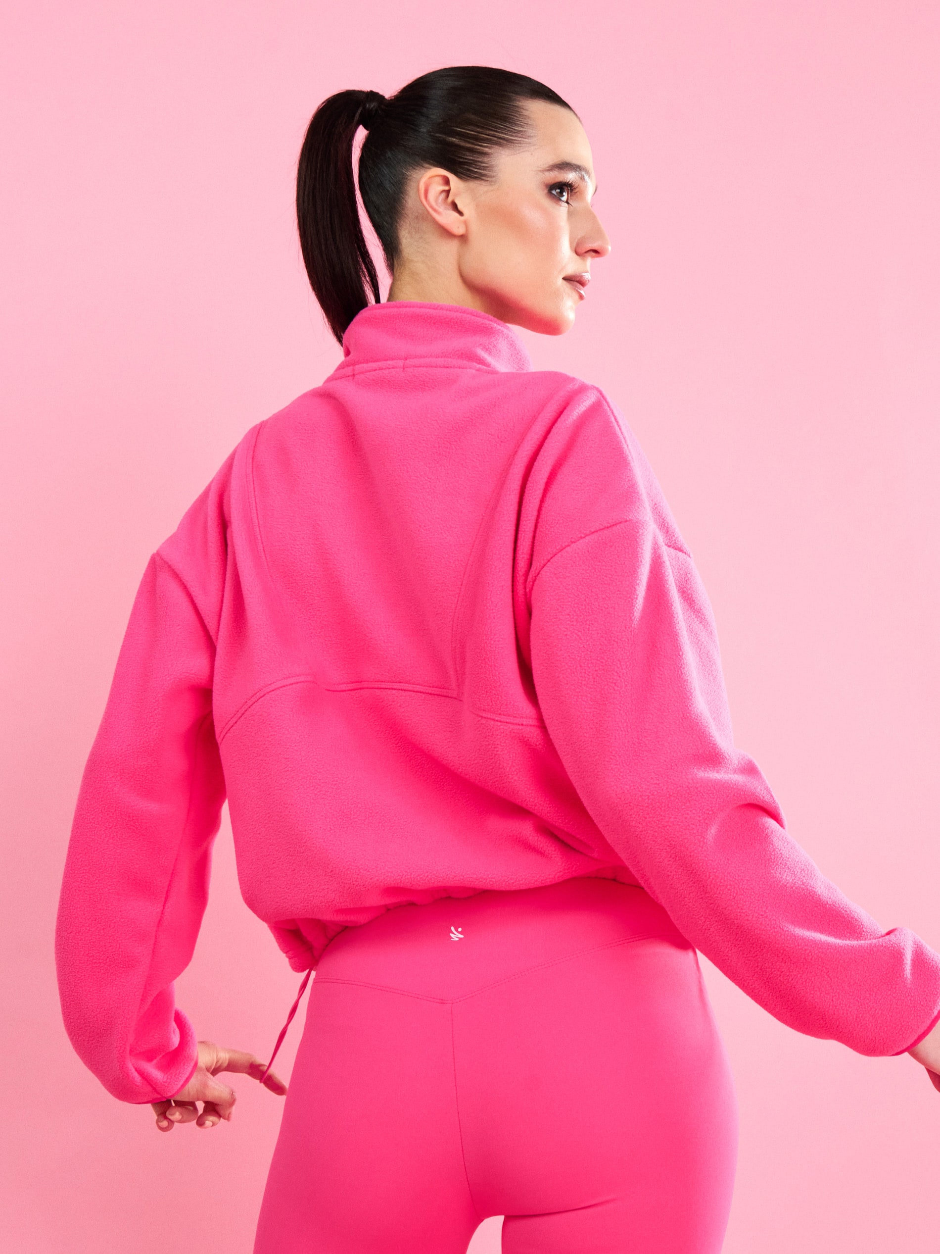 Polarowa bluza half-zip ze stójką i ściągaczami Gym Hard