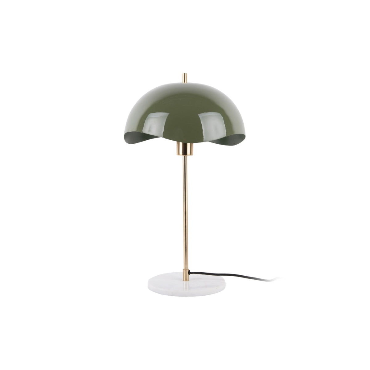 Leitmotiv tafellamp Waved Dome - groen - 30x30x56cm - Paddenstoellamp
