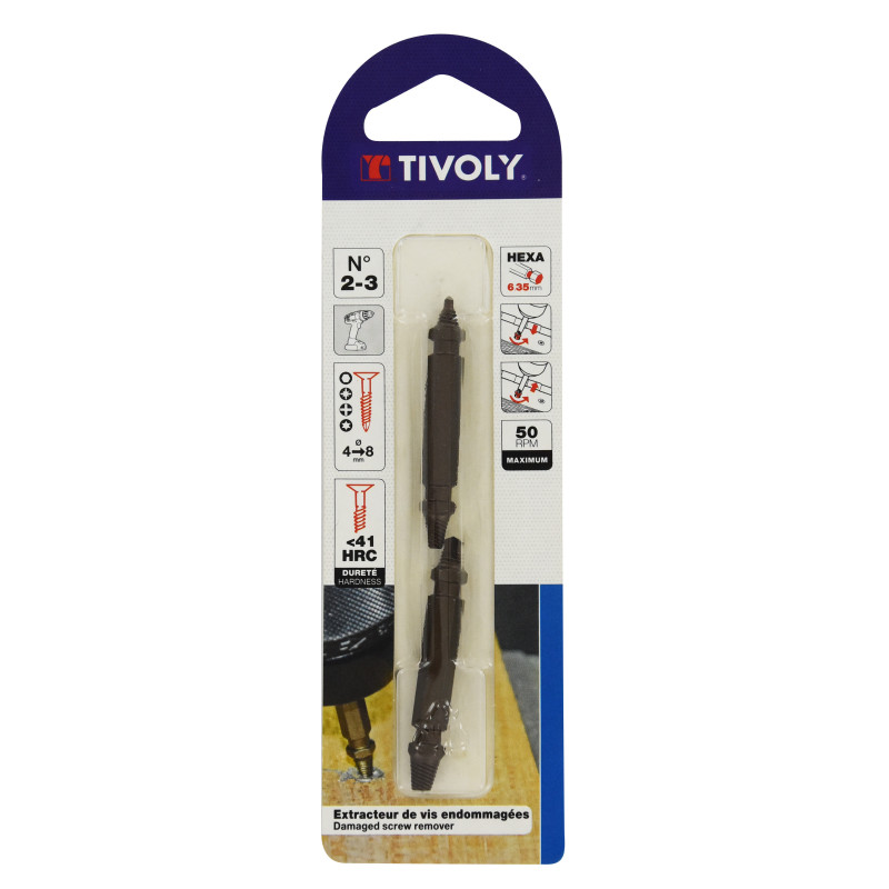Extracteur de vis endommagées 2 en 1 TIVOLY