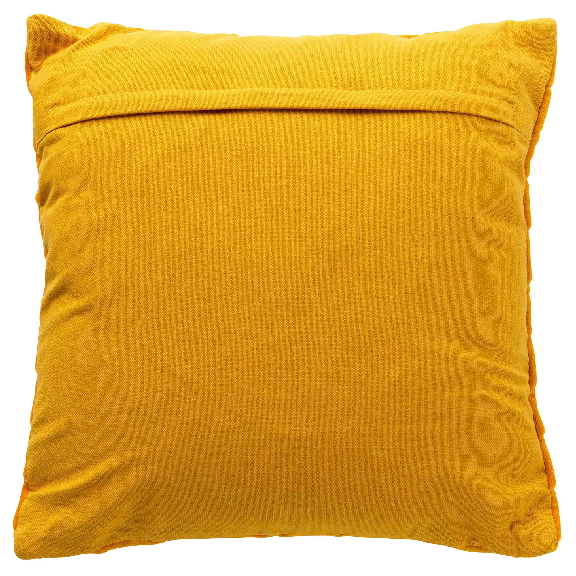 GIDI - Coussin - jaune en velours 45x45 cm uni
