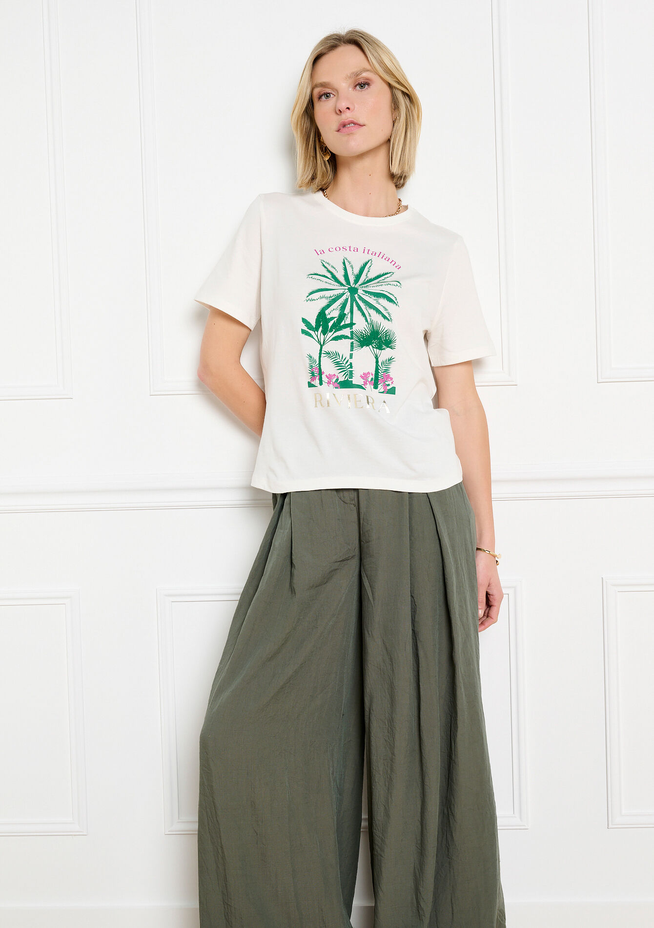 Irriserend tekstshirt