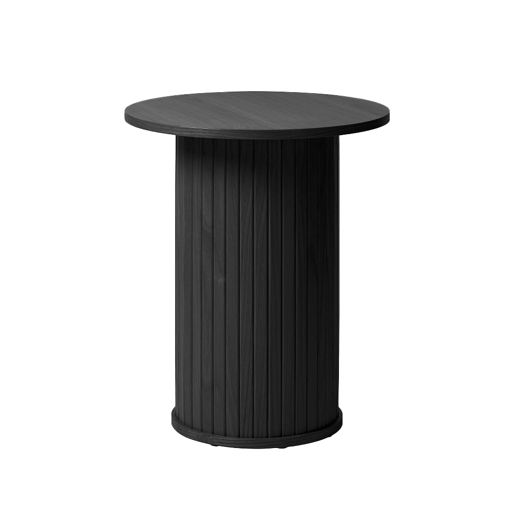 Olivine Lenn Ronde Houten Bijzettafel Ø 50 cm - Zwart Eiken