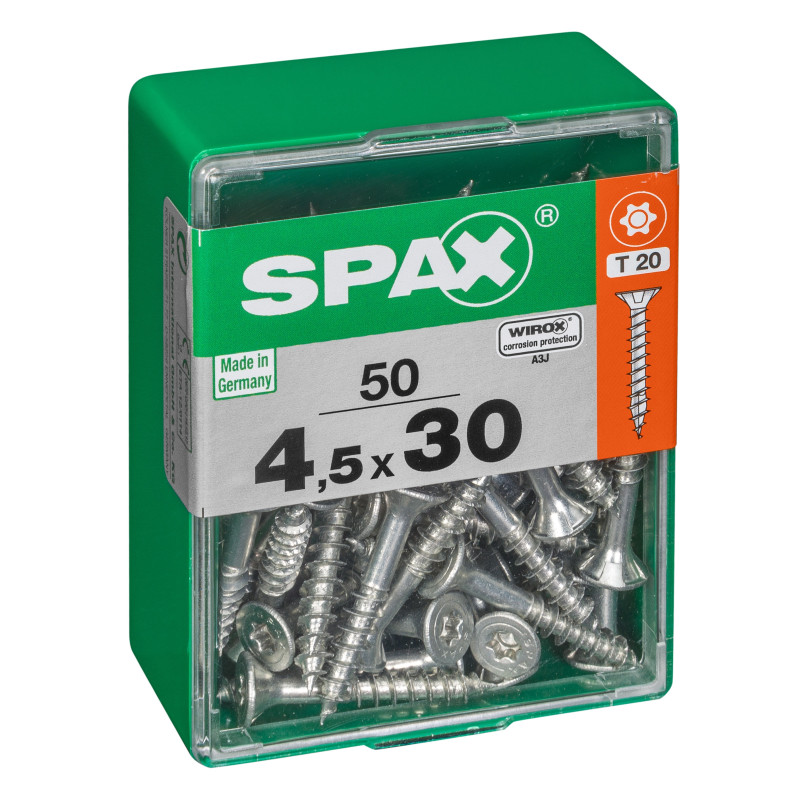 Vis universelle Torx 4,5 x 30 mm 50 pièces SPAX