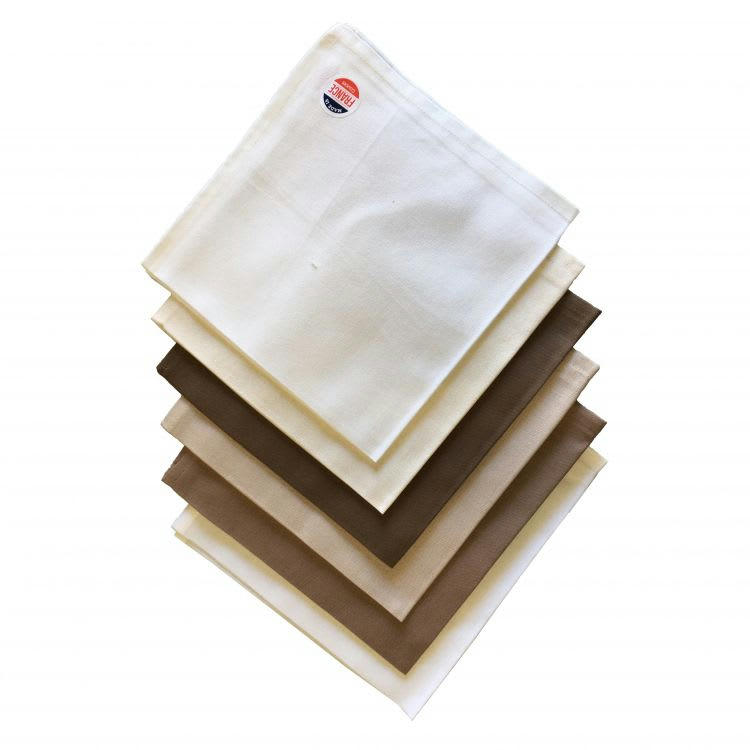 SERVIETTES UNIS - Serviette de table en Coton Beige 45x45 cm