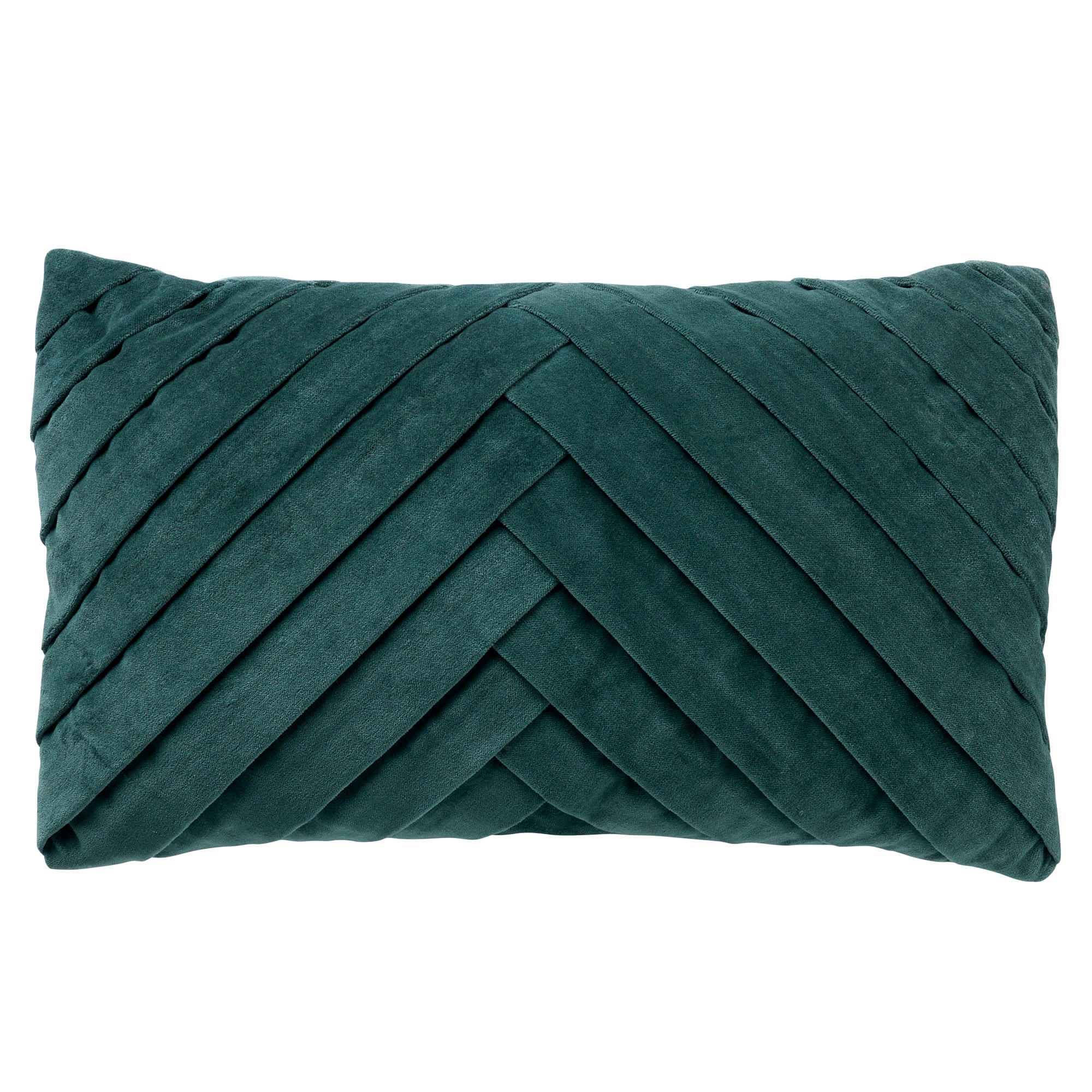 FEMM - Housse de coussin vert en velours-30x50 cm uni