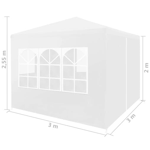 NNEVL Party Tent 3x3 m White