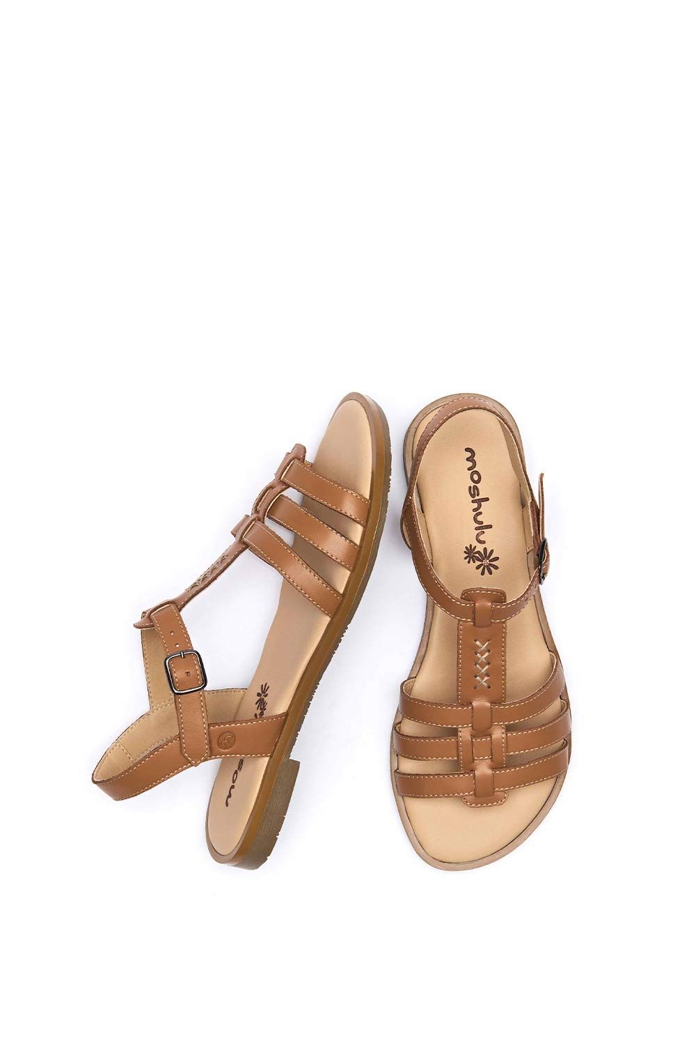 Moshulu Saltern' Strappy leather t-bar sandals