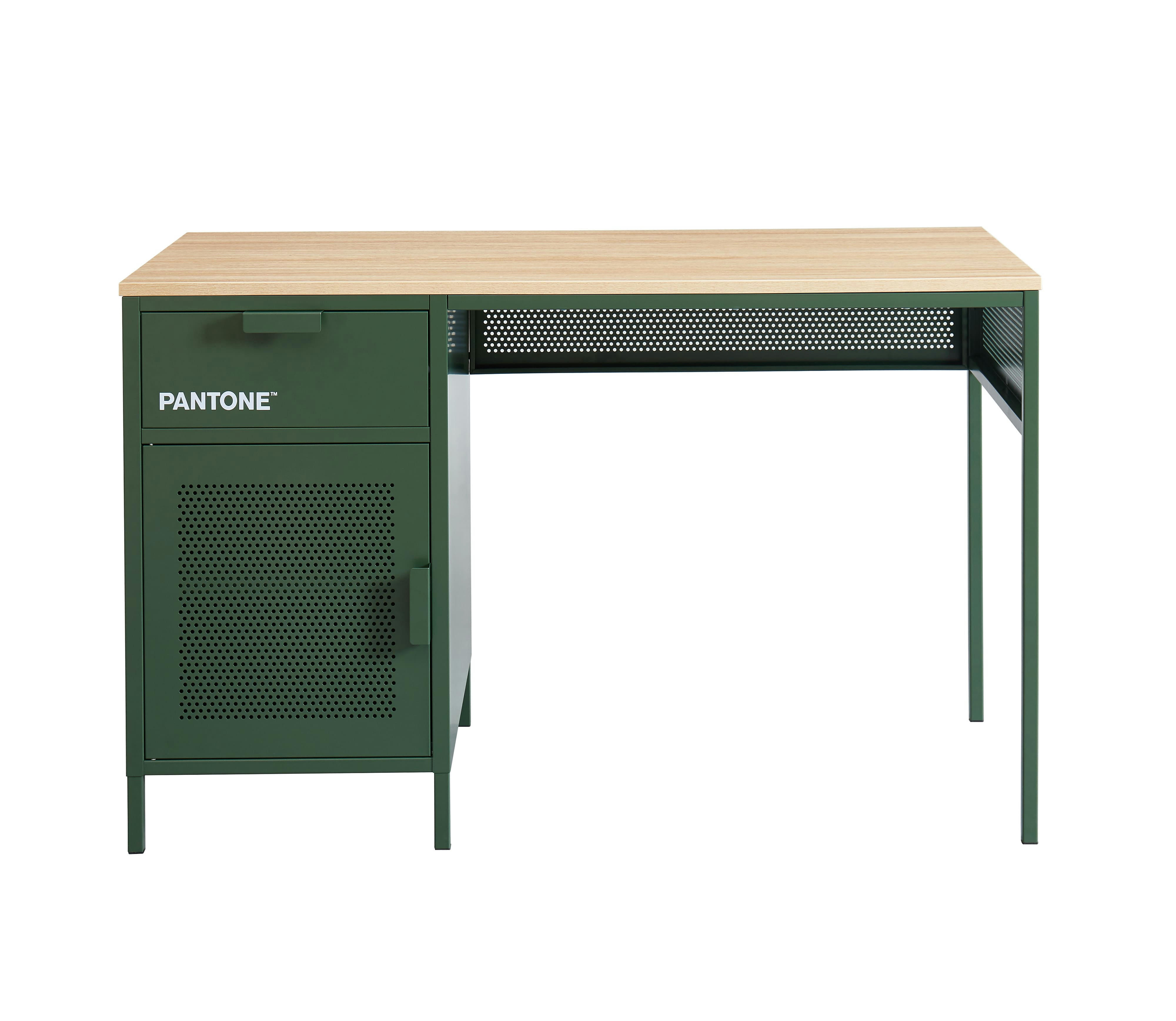 PANTONE - Bureau  métal kaki 120cm vert olive
