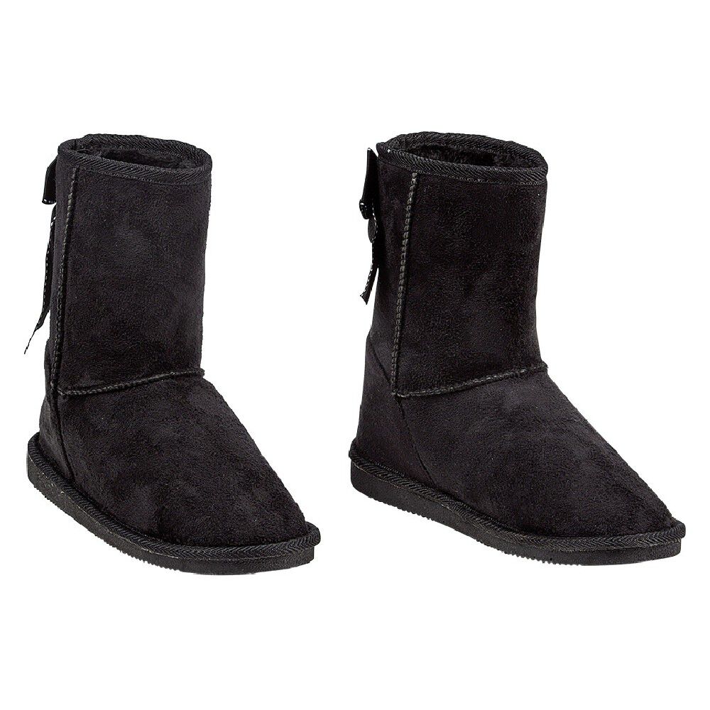 Botte pour enfant fourrée avec un noeud noir brodé à l'arrière T34/35