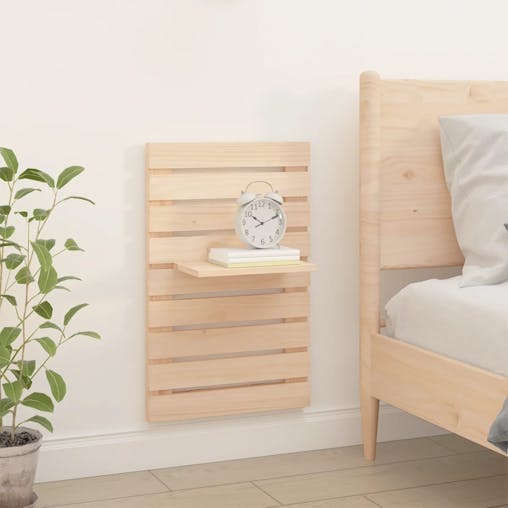 NNEVL Wall-mounted Bedside Shelves 2 pcs Solid Wood Pine