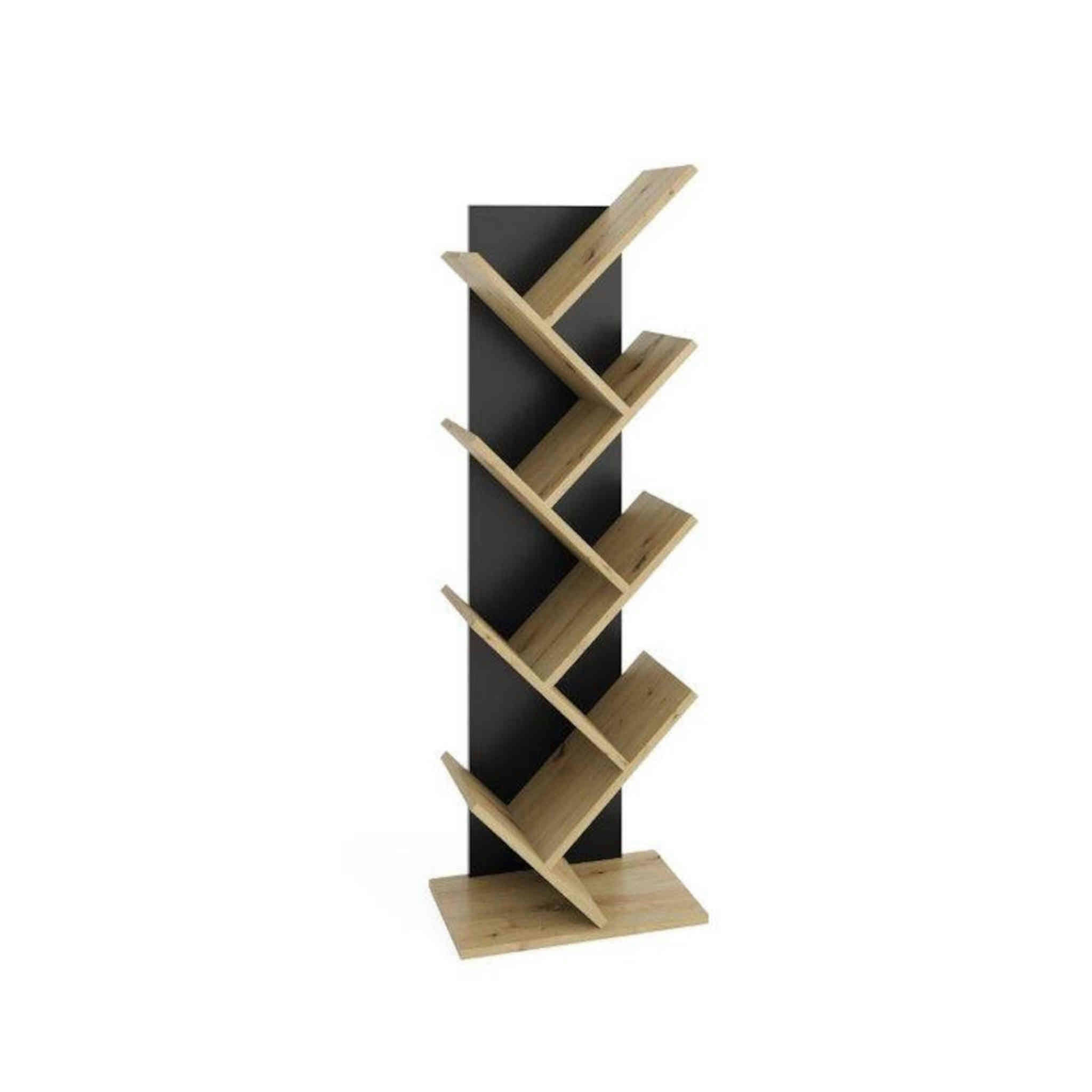 - Bibliothèque 7 cases etagères noir